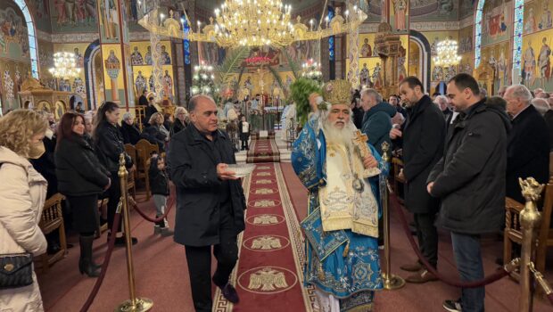 Αρχιερατική Θεία Λειτουργία στον Ι. Ν. Ευαγγελισμού παραμονή Θεοφανείων